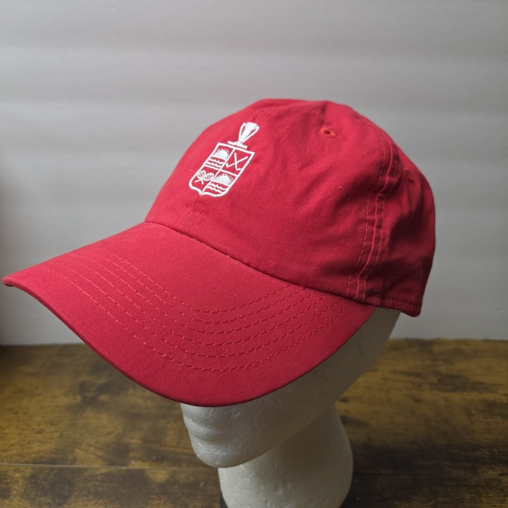 Vintage Imperial Moraine Country Club Golf Hat Red Strapback Dad Cap Embroidered